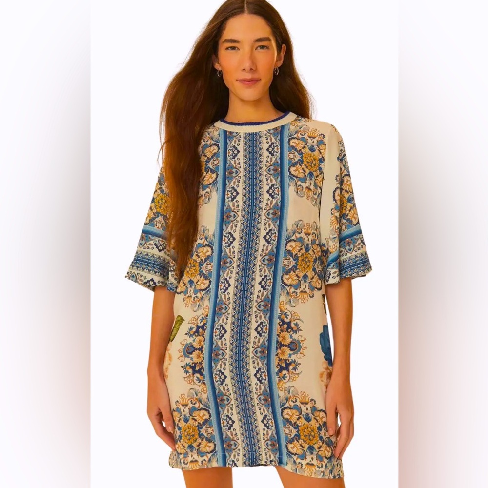Farm Rio Vestido Farm Anastasia T-Shirt Dress (EXCLUSIVELY FROM BRAZIL)